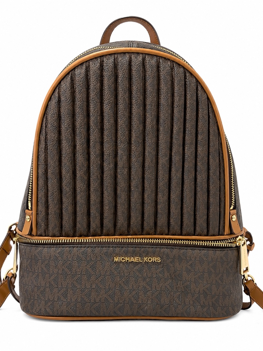 Michael Kors Rhea Medium Pleated Logo Backpack